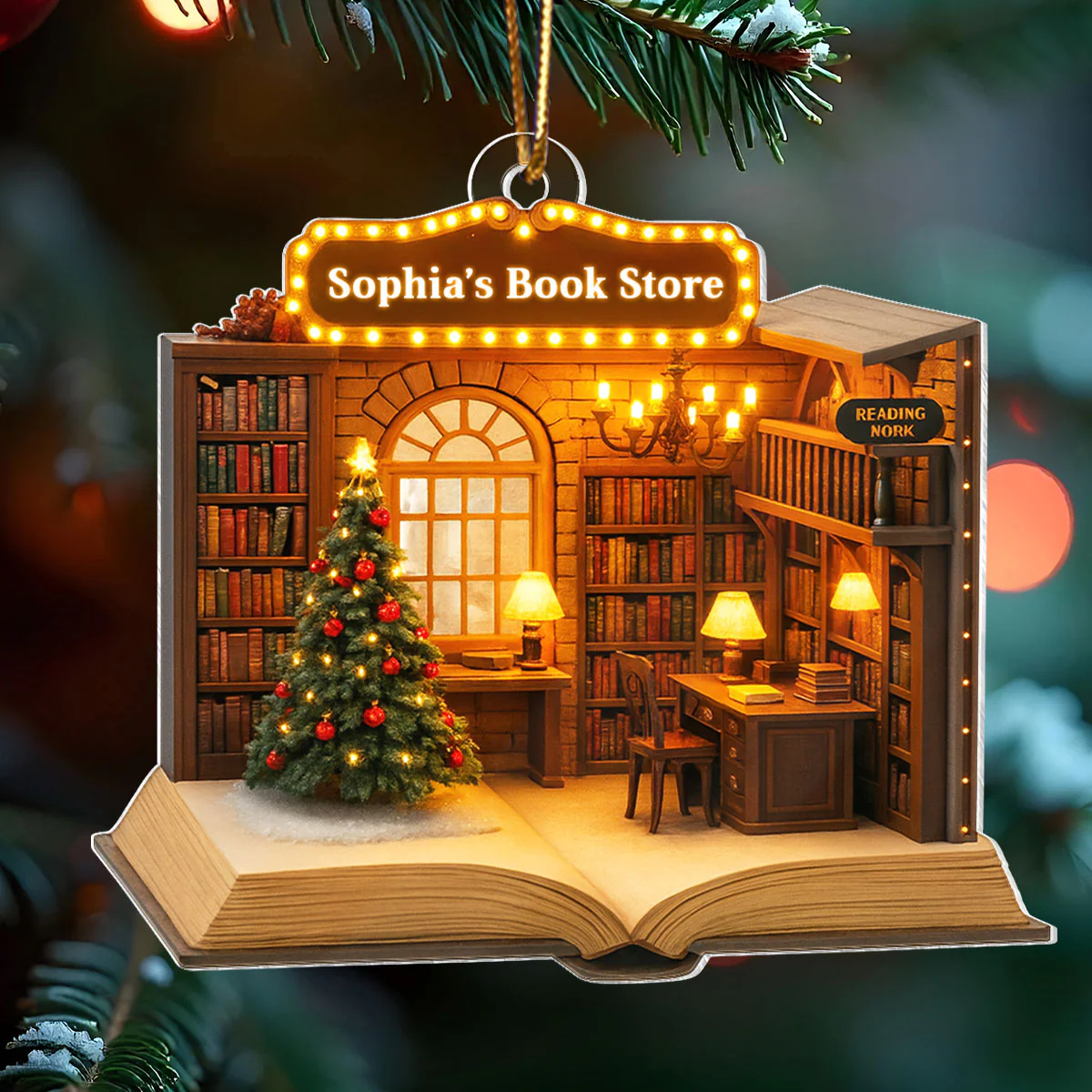 Where Stories Feel Like Home – Personalized Acrylic Ornament – Thoughtful Gift for Readers & Writers, Teachers - Image 3