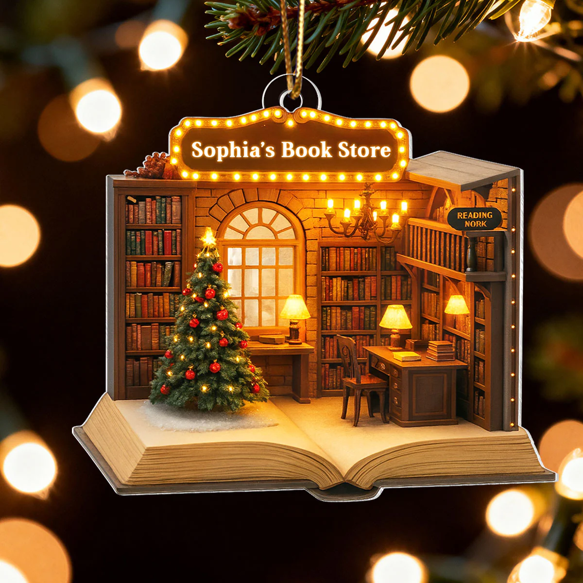 Where Stories Feel Like Home – Personalized Acrylic Ornament – Thoughtful Gift for Readers & Writers, Teachers - Image 4