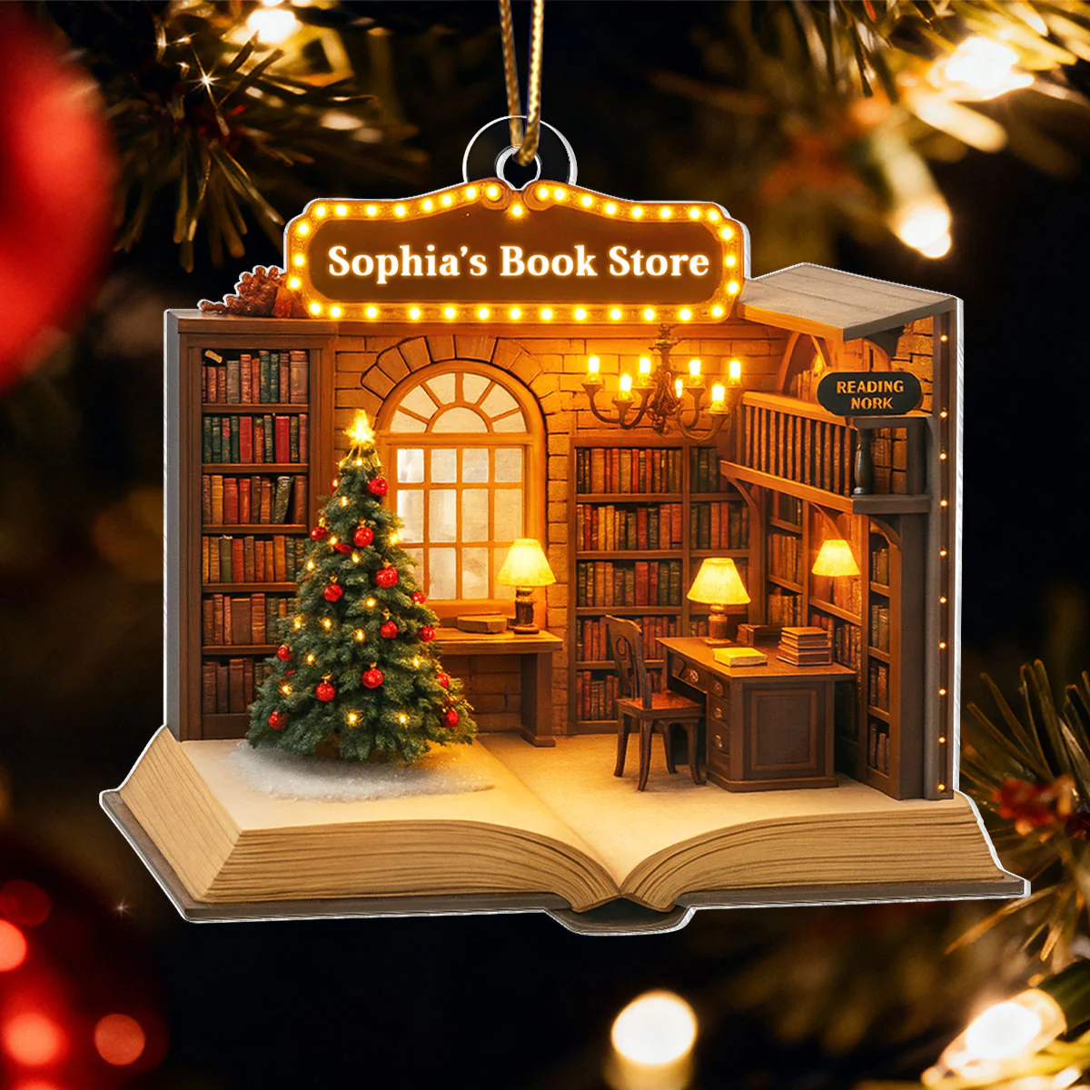 Where Stories Feel Like Home – Personalized Acrylic Ornament – Thoughtful Gift for Readers & Writers, Teachers - Image 5