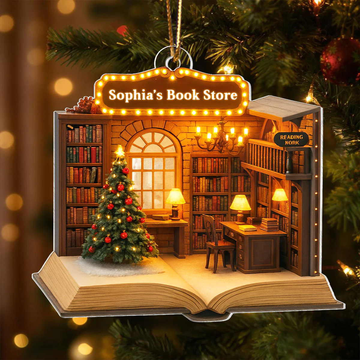 Where Stories Feel Like Home – Personalized Acrylic Ornament – Thoughtful Gift for Readers & Writers, Teachers - Image 6