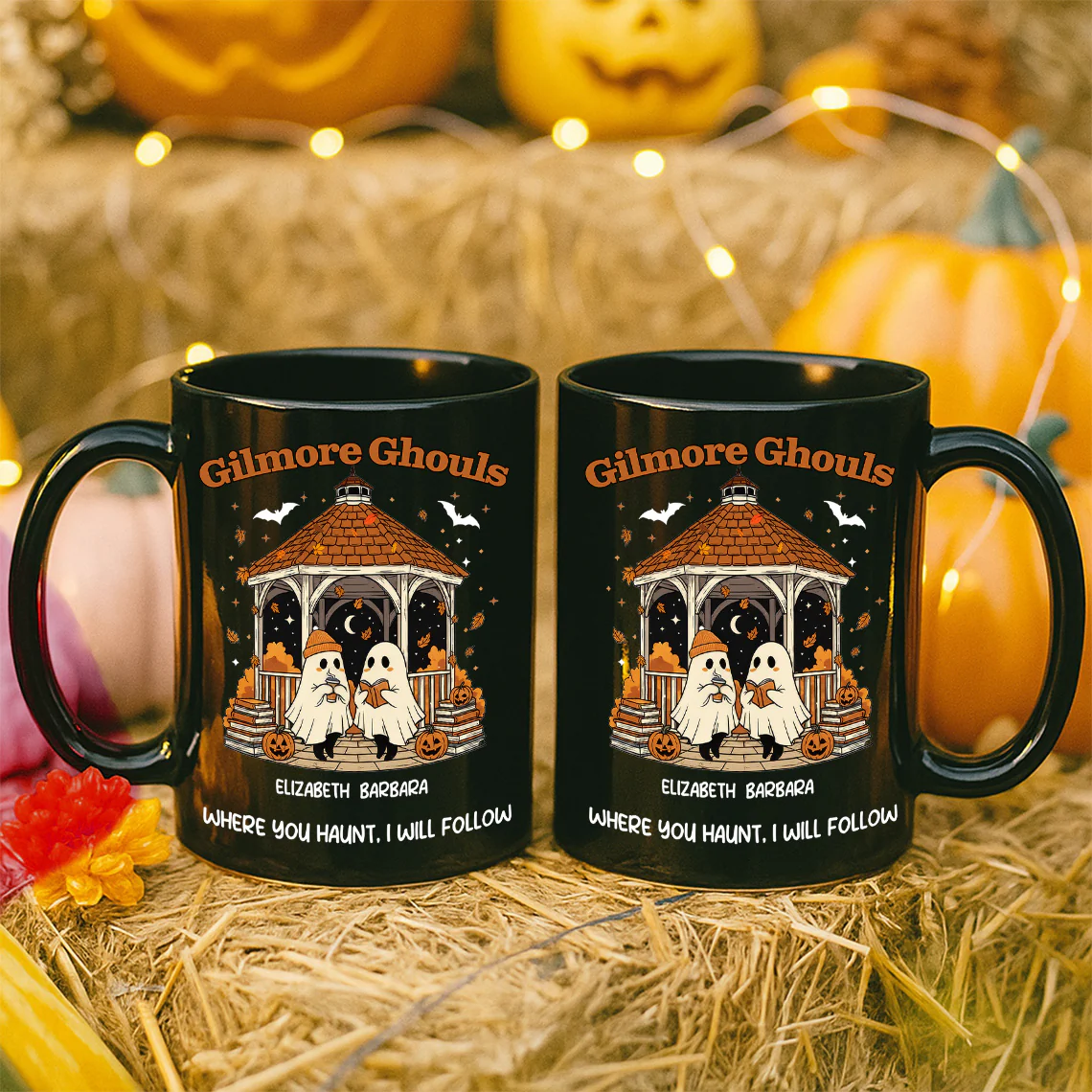 Where You Hunt I Will Follow Besties Ghouls Personalized Mug, Halloween Gift For Best Friends - Image 2