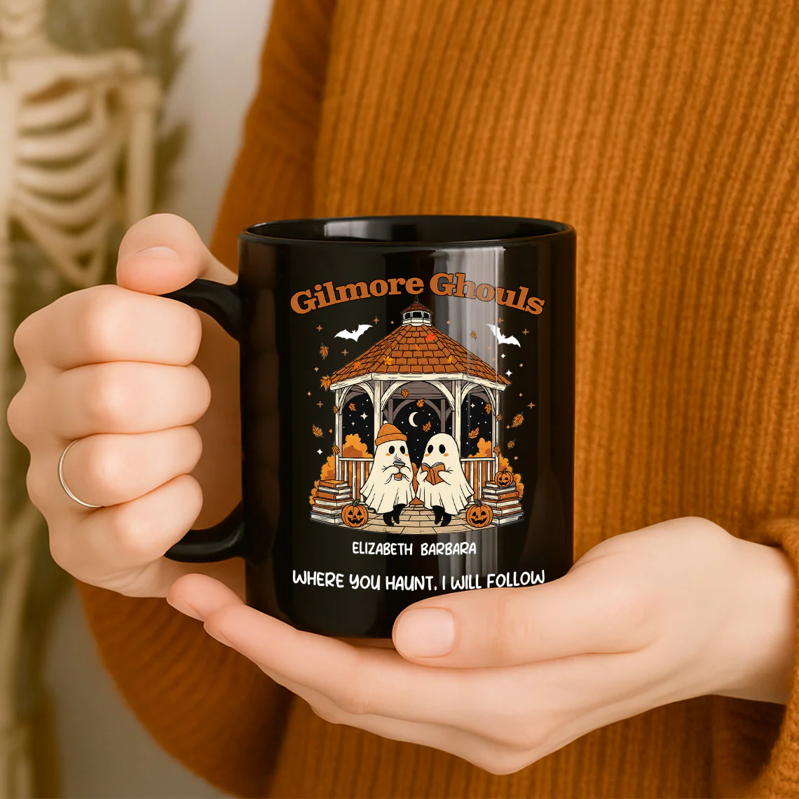 Where You Hunt I Will Follow Besties Ghouls Personalized Mug, Halloween Gift For Best Friends - Image 3