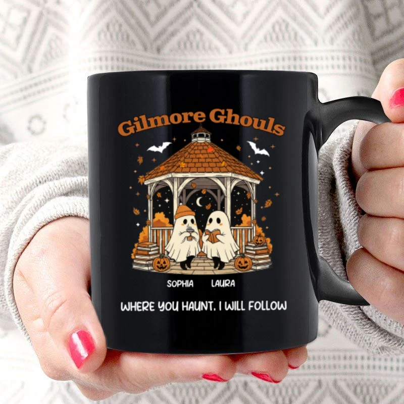 Where You Hunt I Will Follow Besties Ghouls Personalized Mug, Halloween Gift For Best Friends - Image 8