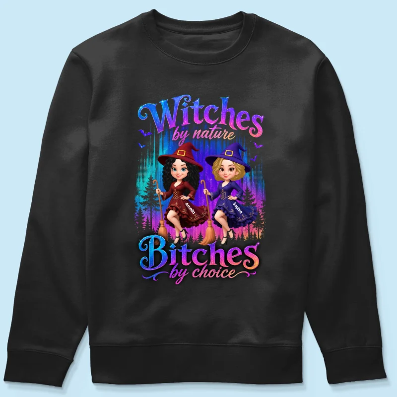 Witches by Nature Bitches by Choice - Personalized Shirt - Halloween Matching Shirts for Best Friends - Image 11