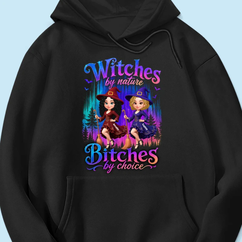 Witches by Nature Bitches by Choice - Personalized Shirt - Halloween Matching Shirts for Best Friends - Image 12