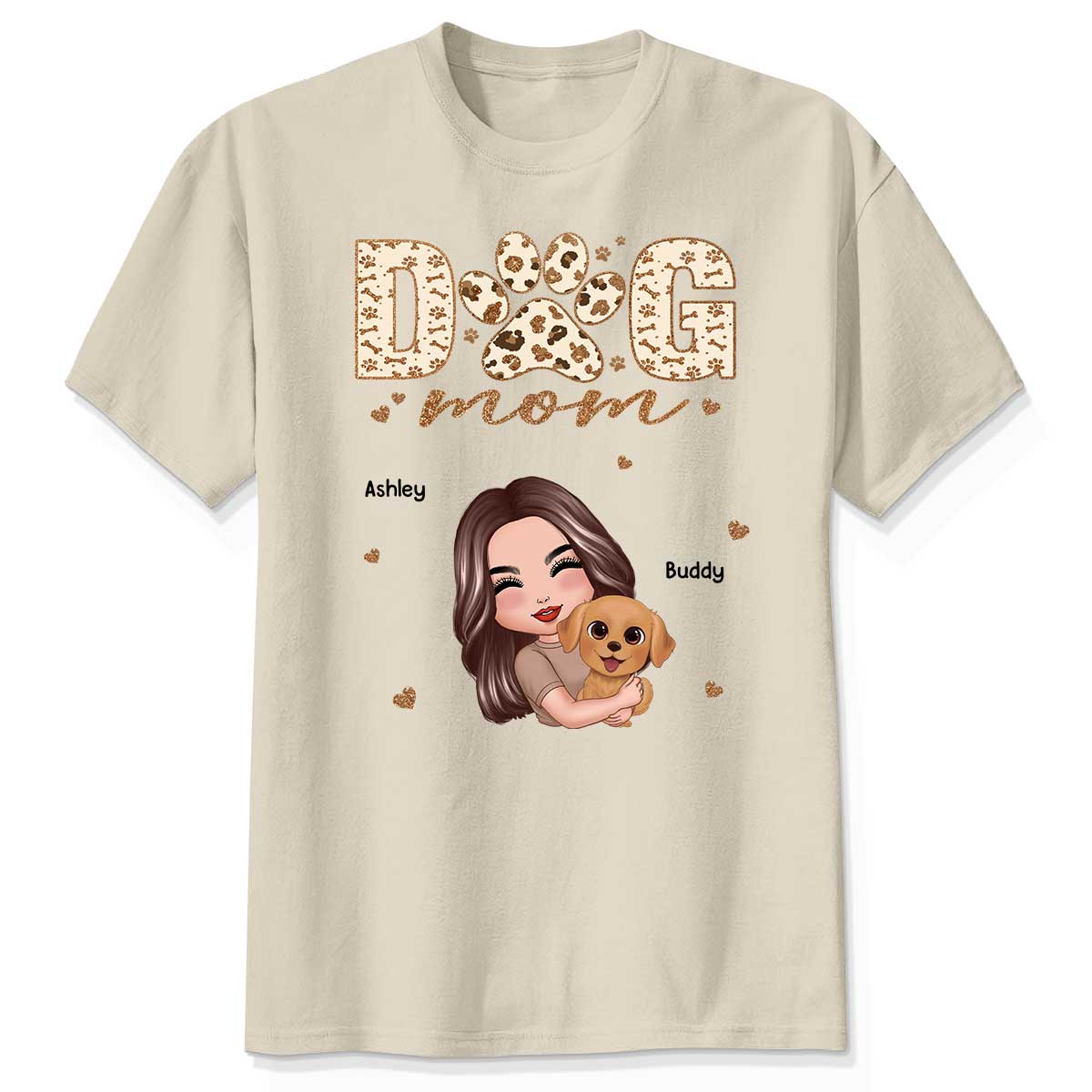 Woman Hugging Dog Mother‘s Day Gift For Dog Mom Personalized Shirt
