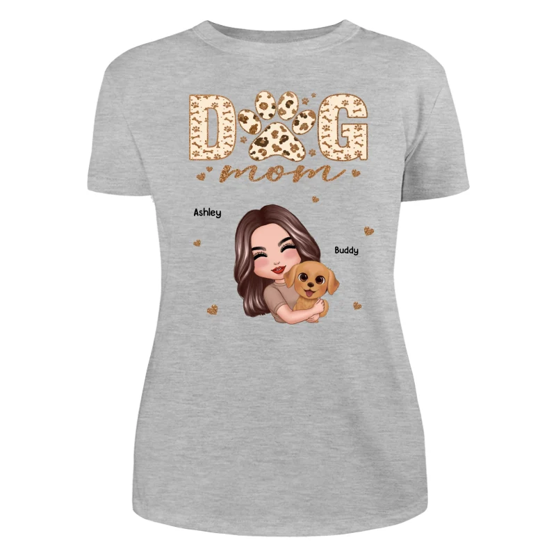 Woman Hugging Dog Mother‘s Day Gift For Dog Mom Personalized Shirt - Image 10