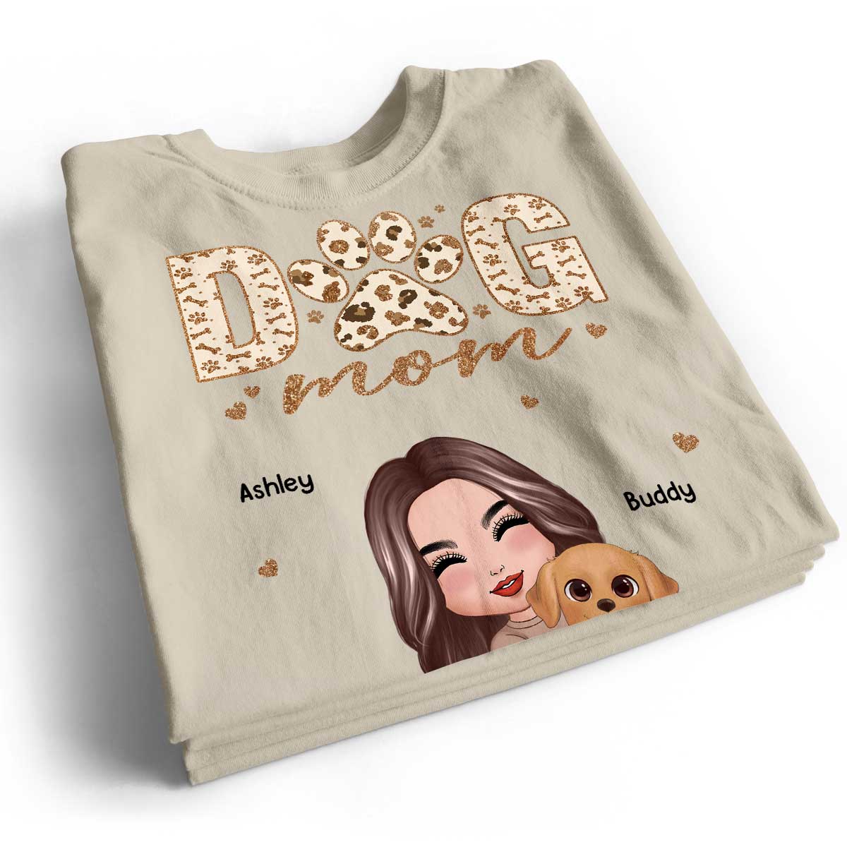 Woman Hugging Dog Mother‘s Day Gift For Dog Mom Personalized Shirt - Image 2