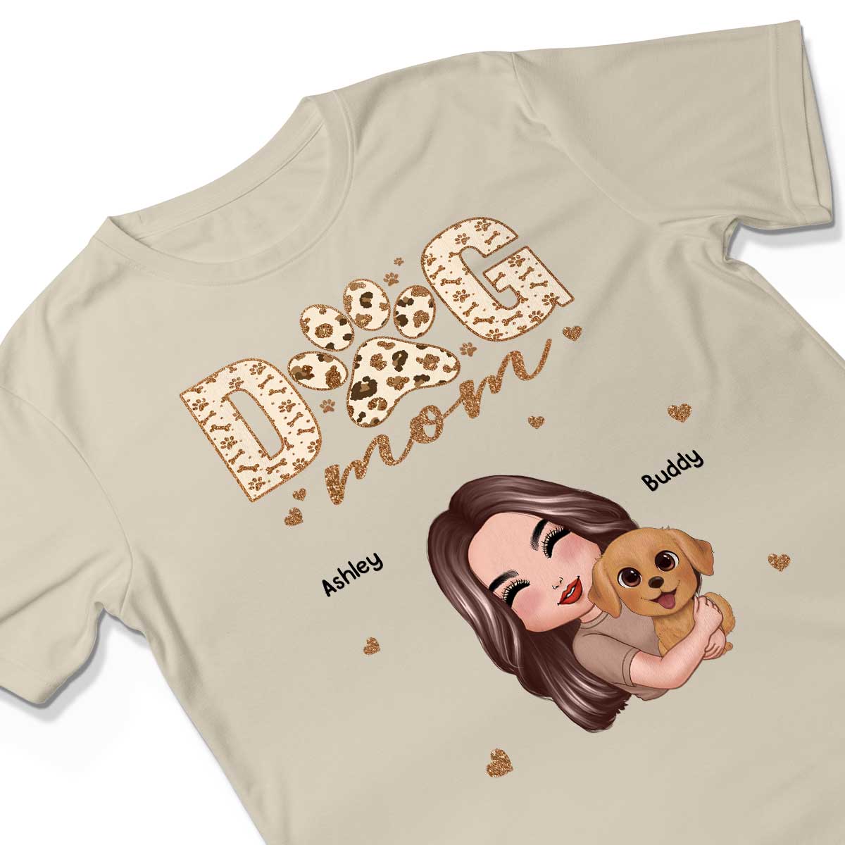 Woman Hugging Dog Mother‘s Day Gift For Dog Mom Personalized Shirt - Image 3