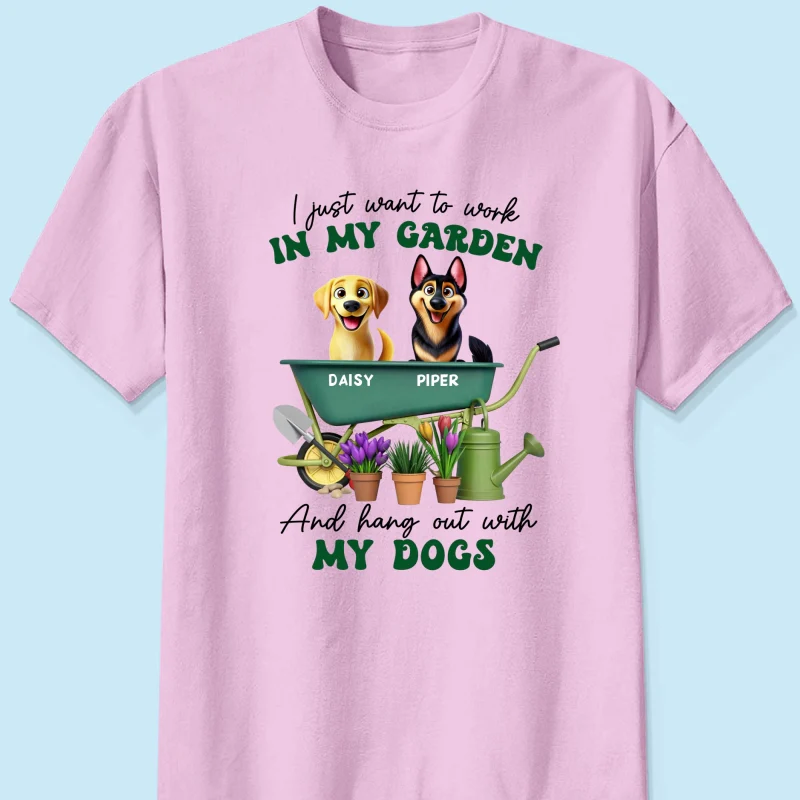 Work In Garden And Hang Out With My Dogs Personalized Shirt, 3D Cute Dogs - Image 10