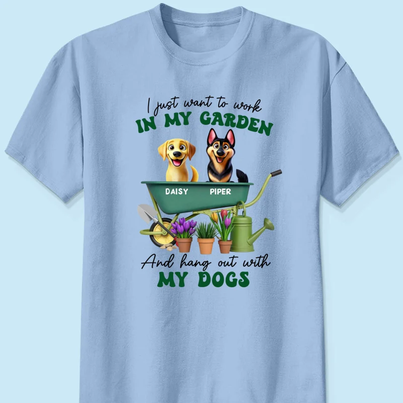 Work In Garden And Hang Out With My Dogs Personalized Shirt, 3D Cute Dogs - Image 11