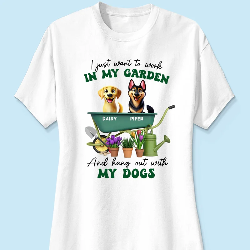 Work In Garden And Hang Out With My Dogs Personalized Shirt, 3D Cute Dogs - Image 12