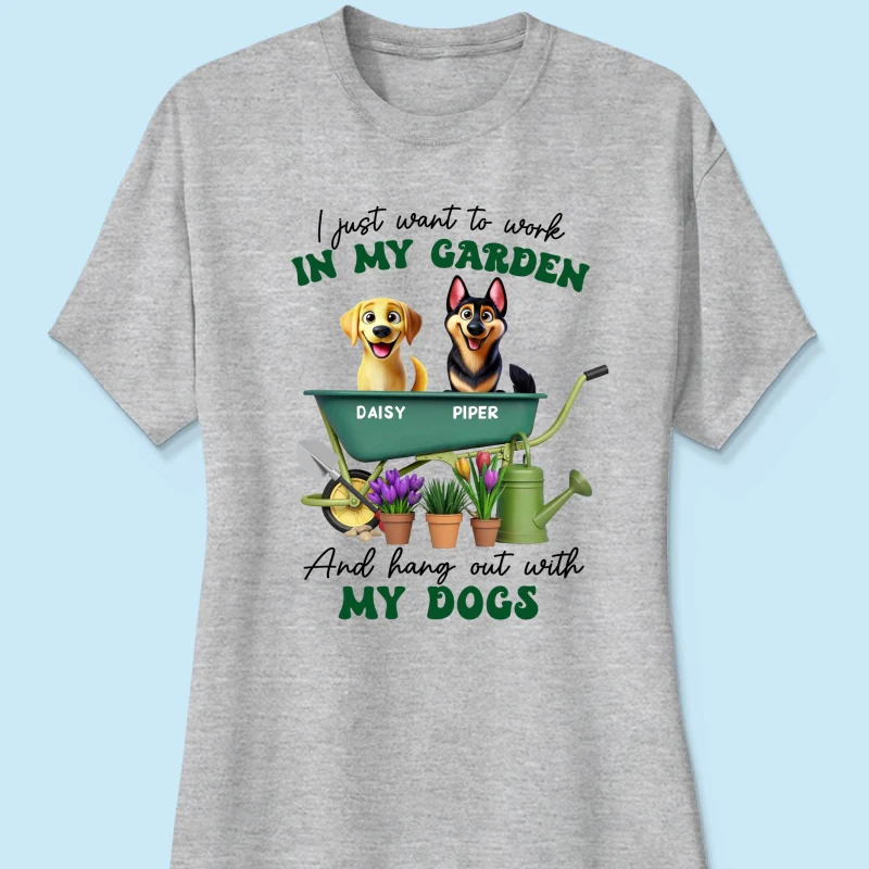 Work In Garden And Hang Out With My Dogs Personalized Shirt, 3D Cute Dogs - Image 13