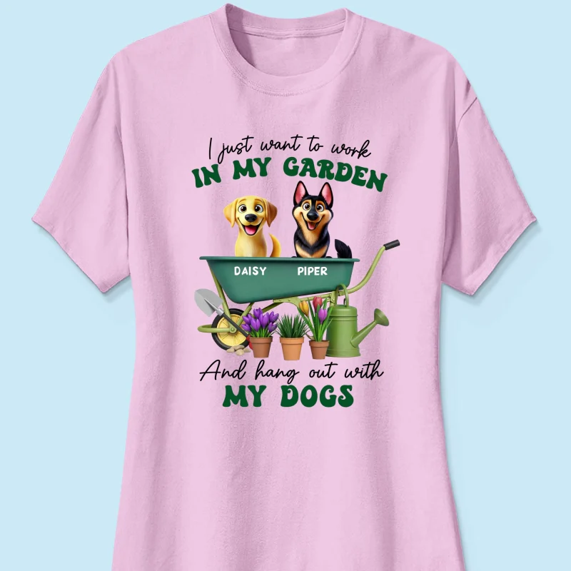 Work In Garden And Hang Out With My Dogs Personalized Shirt, 3D Cute Dogs - Image 14