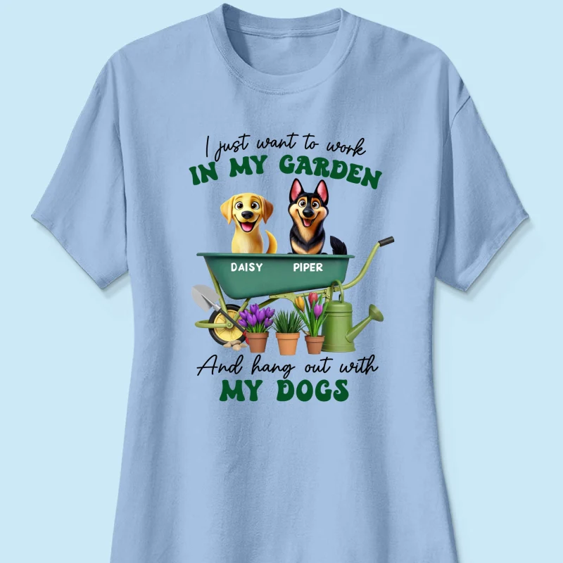 Work In Garden And Hang Out With My Dogs Personalized Shirt, 3D Cute Dogs - Image 15