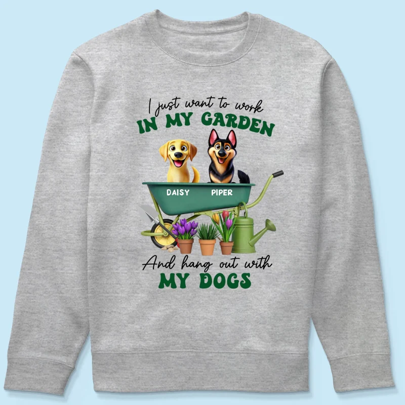 Work In Garden And Hang Out With My Dogs Personalized Shirt, 3D Cute Dogs - Image 21