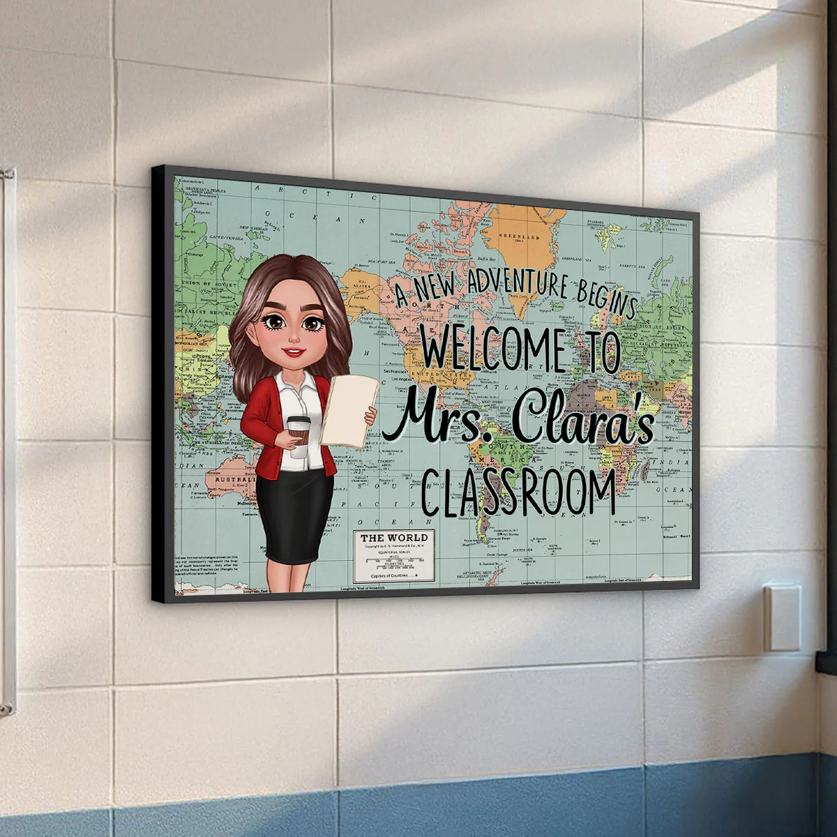 World Map Adventure Themed Welcome To Classroom Personalized Poster, Back To School, Classroom Decor - Image 5