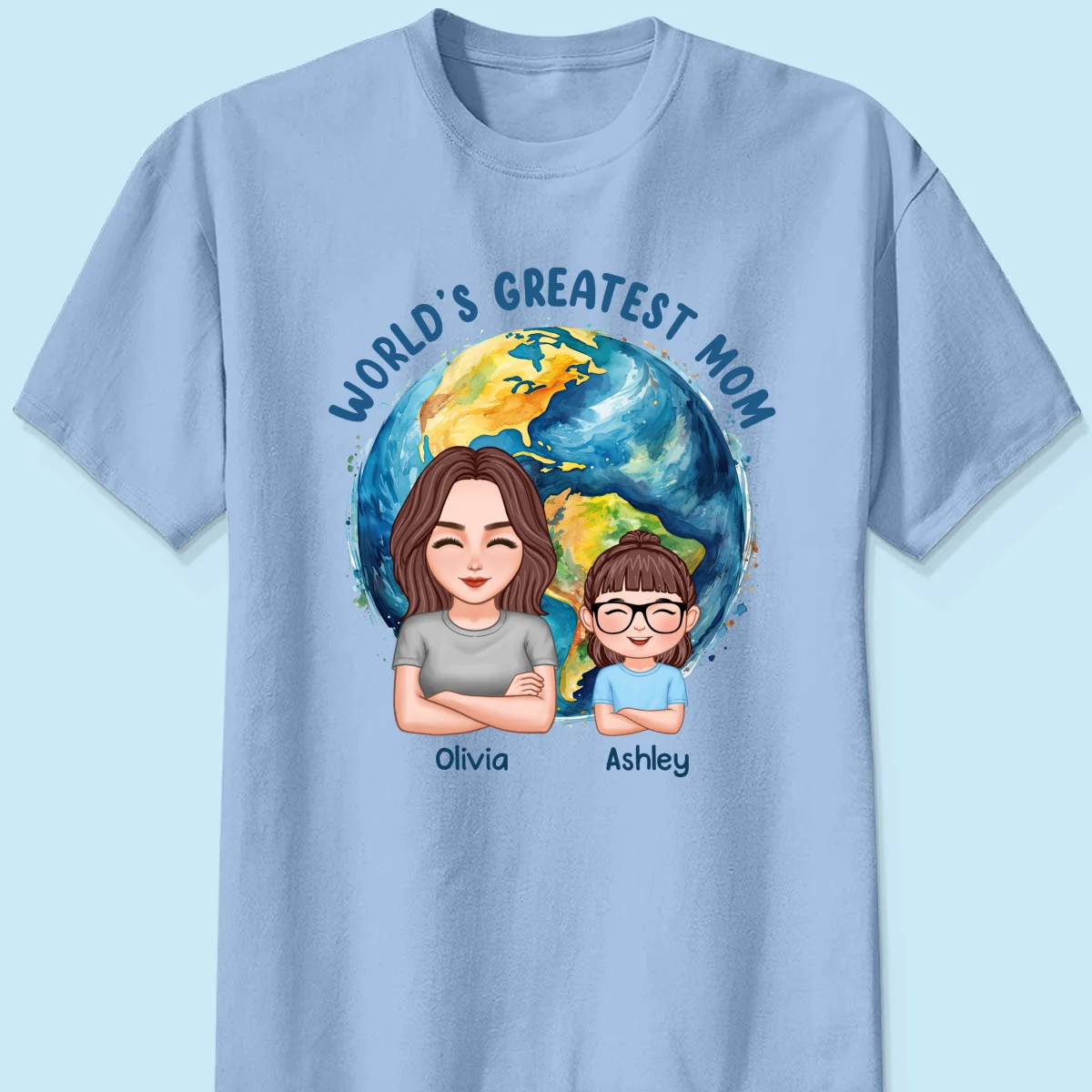 World‘s Greatest Mom Globe Personalized Shirt - Image 10
