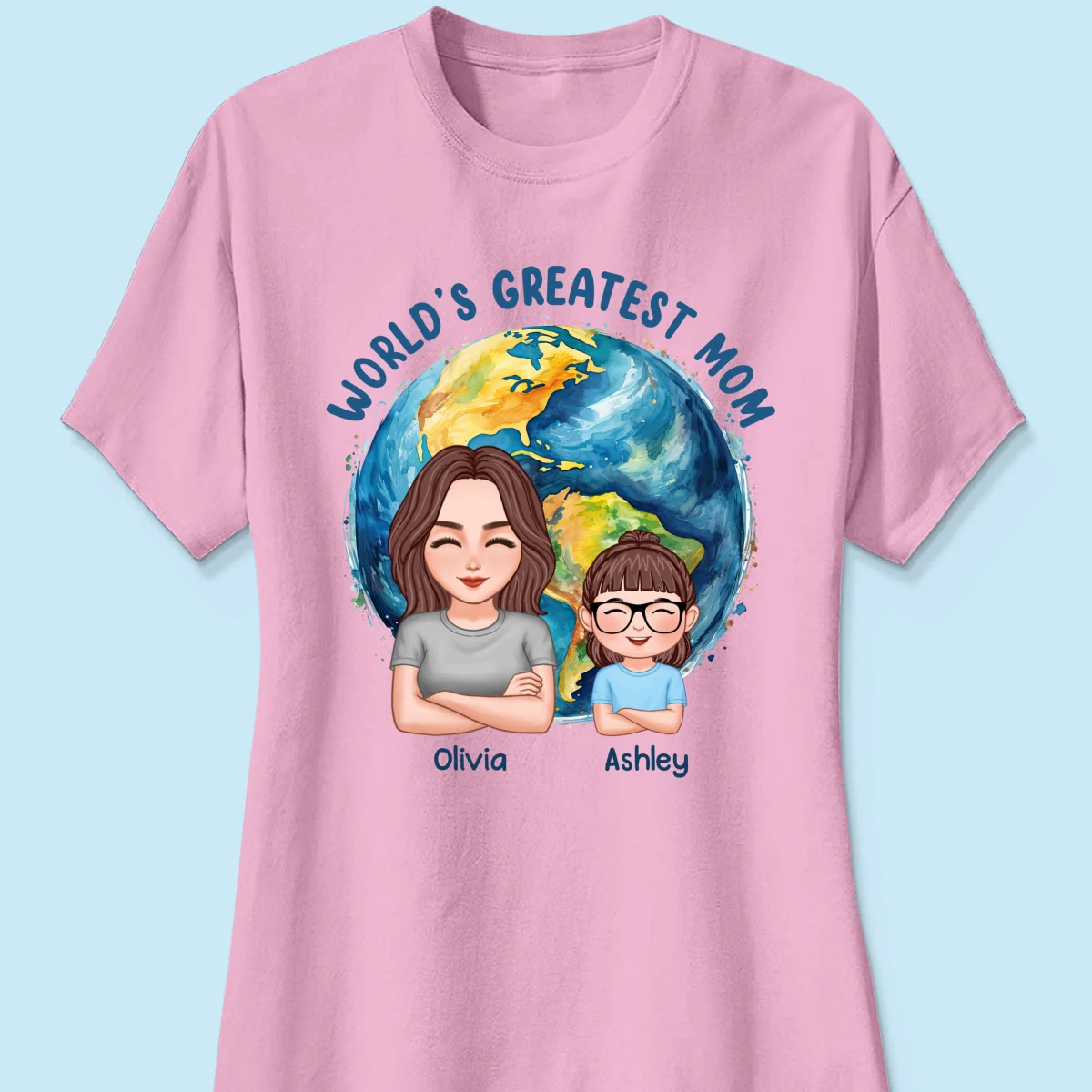 World‘s Greatest Mom Globe Personalized Shirt - Image 13