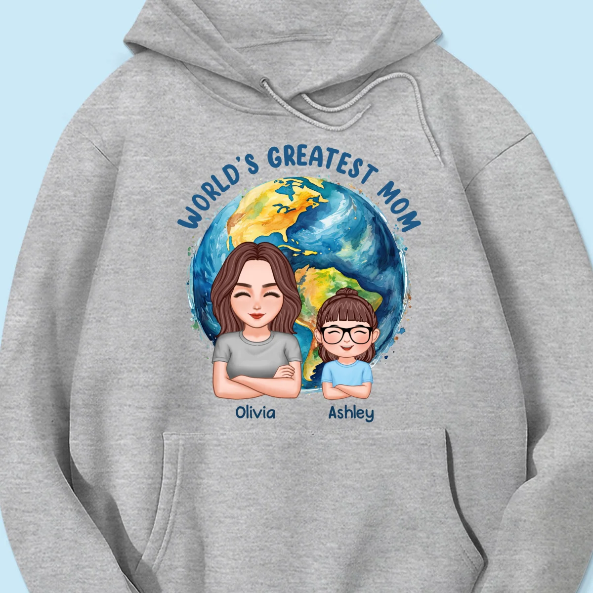 World‘s Greatest Mom Globe Personalized Shirt - Image 16