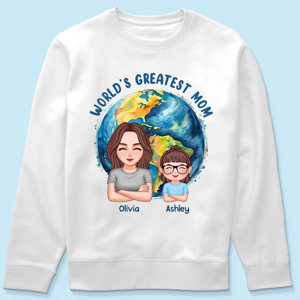 World‘s Greatest Mom Globe Personalized Shirt - Image 19