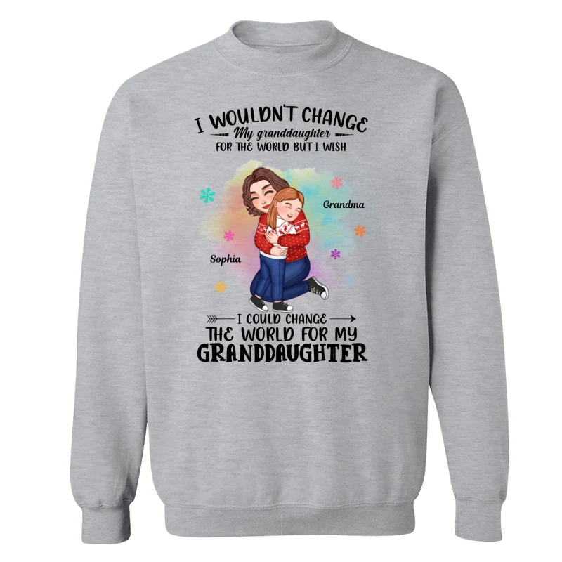 Wouldn‘t Change My Grandkid For The World Grandma Personalized Hoodie Sweatshirt - Image 14