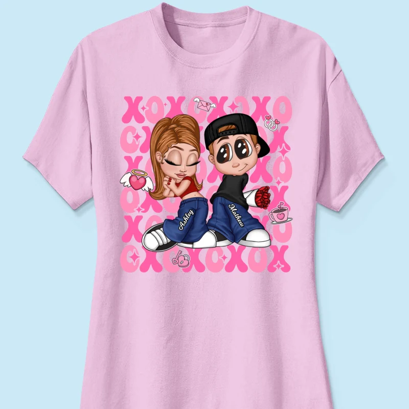 XOXO Y2K Couple Personalized Shirt, Gift for Him for Her - Image 15