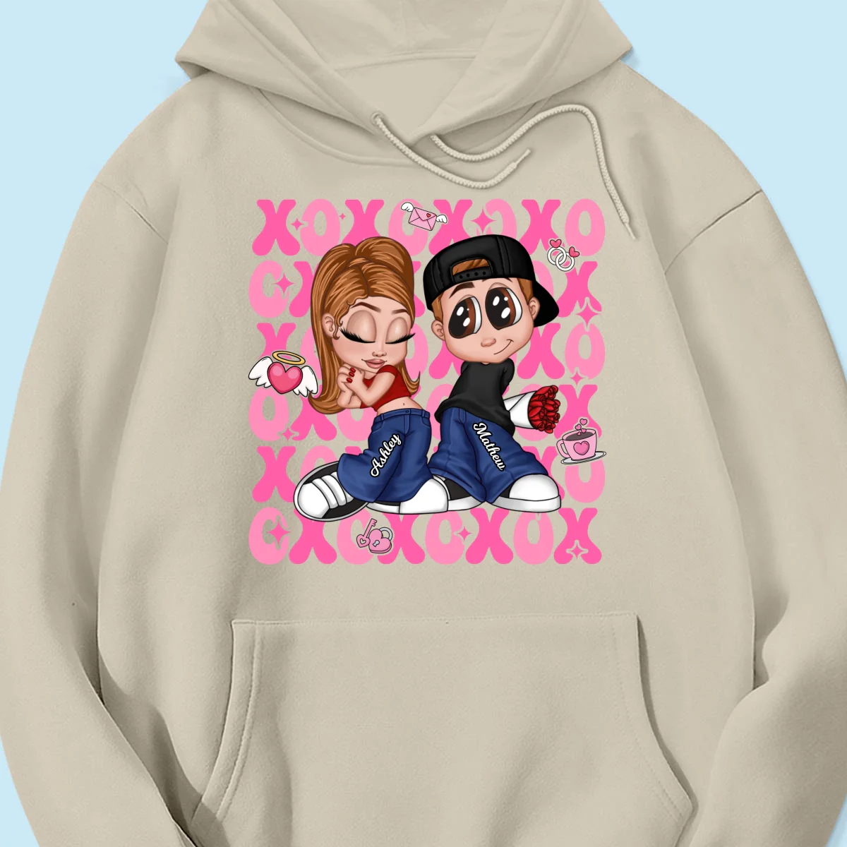 XOXO Y2K Couple Personalized Shirt, Gift for Him for Her - Image 19