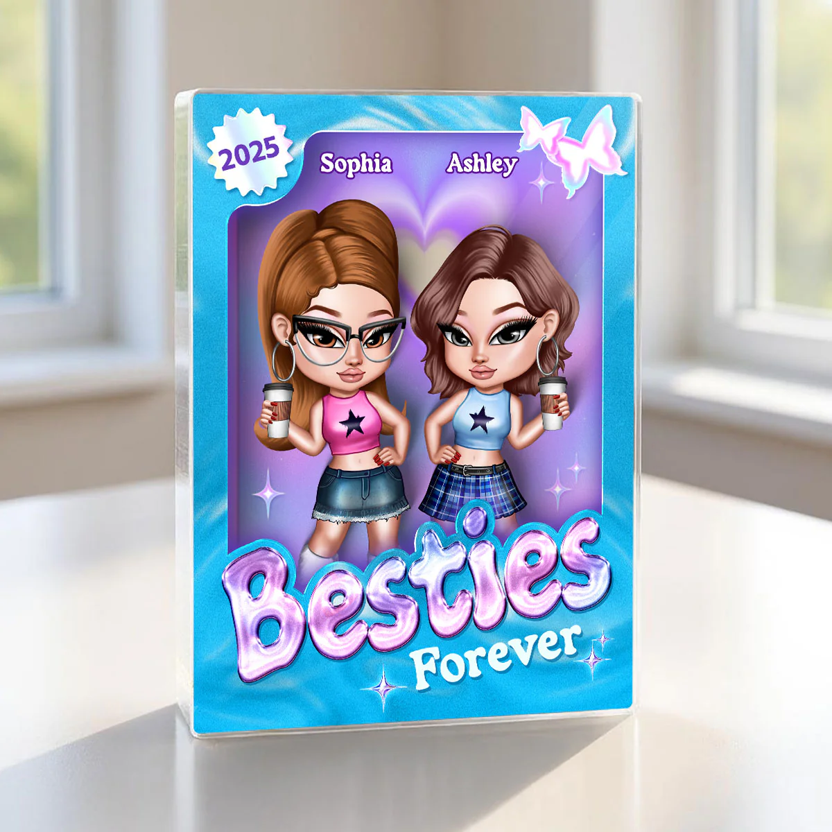 Y2K Besties Toy Box Personalized Acrylic Block - Image 3