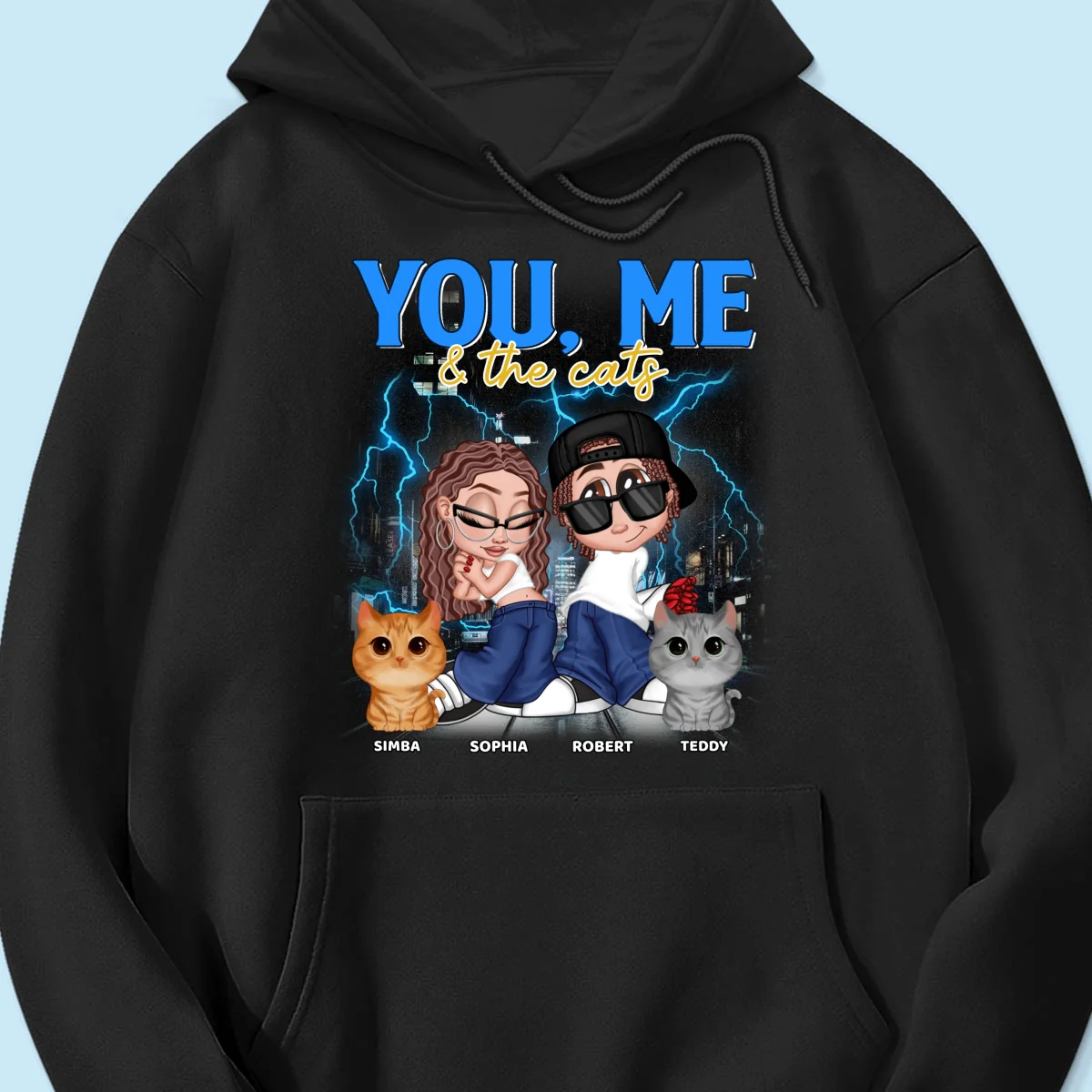 Y2K Couple And Cats Bootleg Personalized Shirt - Image 13