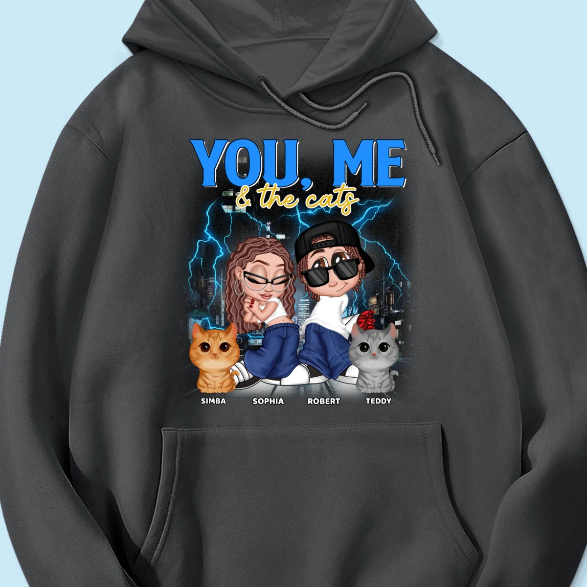 Y2K Couple And Cats Bootleg Personalized Shirt - Image 15