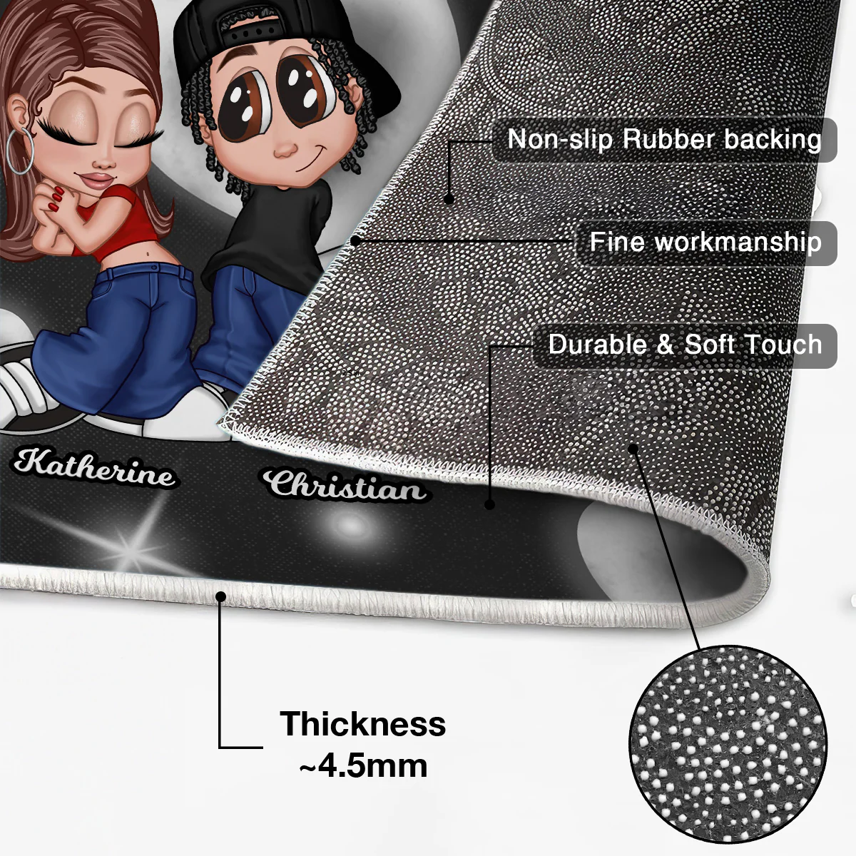 Y2K Couple Gift For Him For Her Personalized Doormat - Image 4