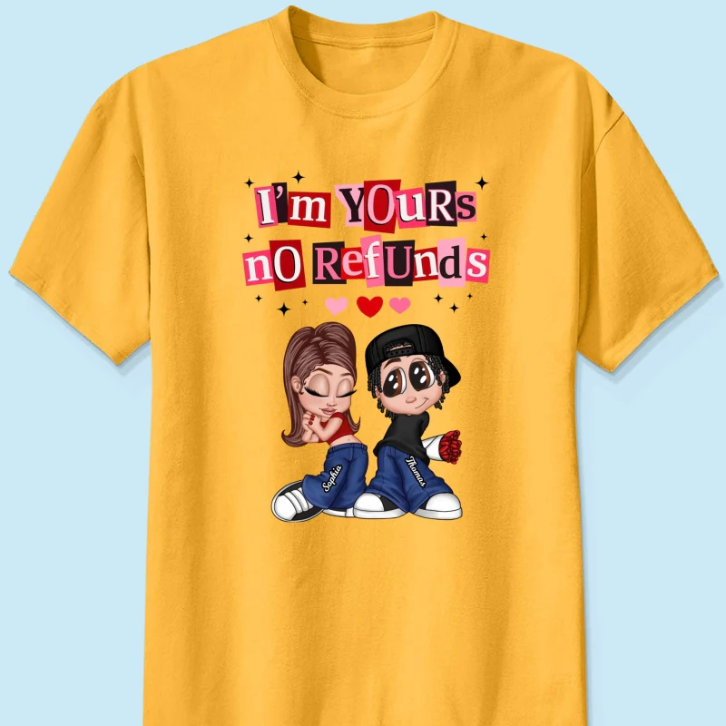 Y2K Couple I'm Yours No Refund - Personalized Shirt - Funny Valentine's Day Gift for Him, for Her, Matching Couple Shirts - Image 27