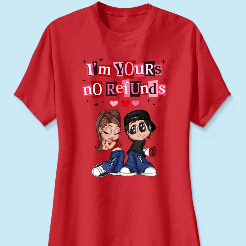 Y2K Couple I'm Yours No Refund - Personalized Shirt - Funny Valentine's Day Gift for Him, for Her, Matching Couple Shirts - Image 38