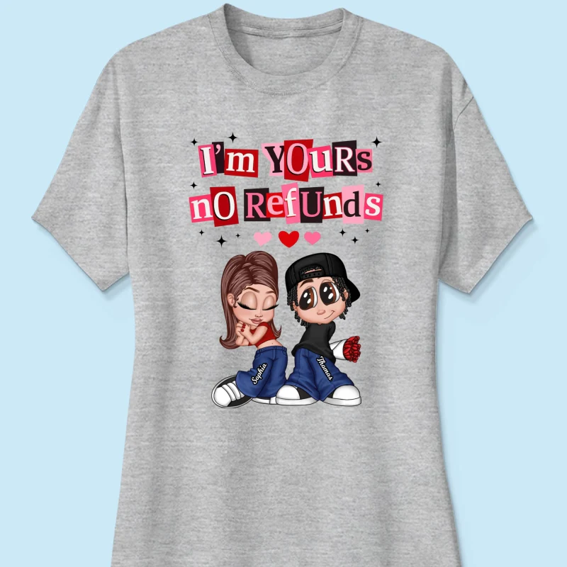 Y2K Couple I'm Yours No Refund - Personalized Shirt - Funny Valentine's Day Gift for Him, for Her, Matching Couple Shirts - Image 41
