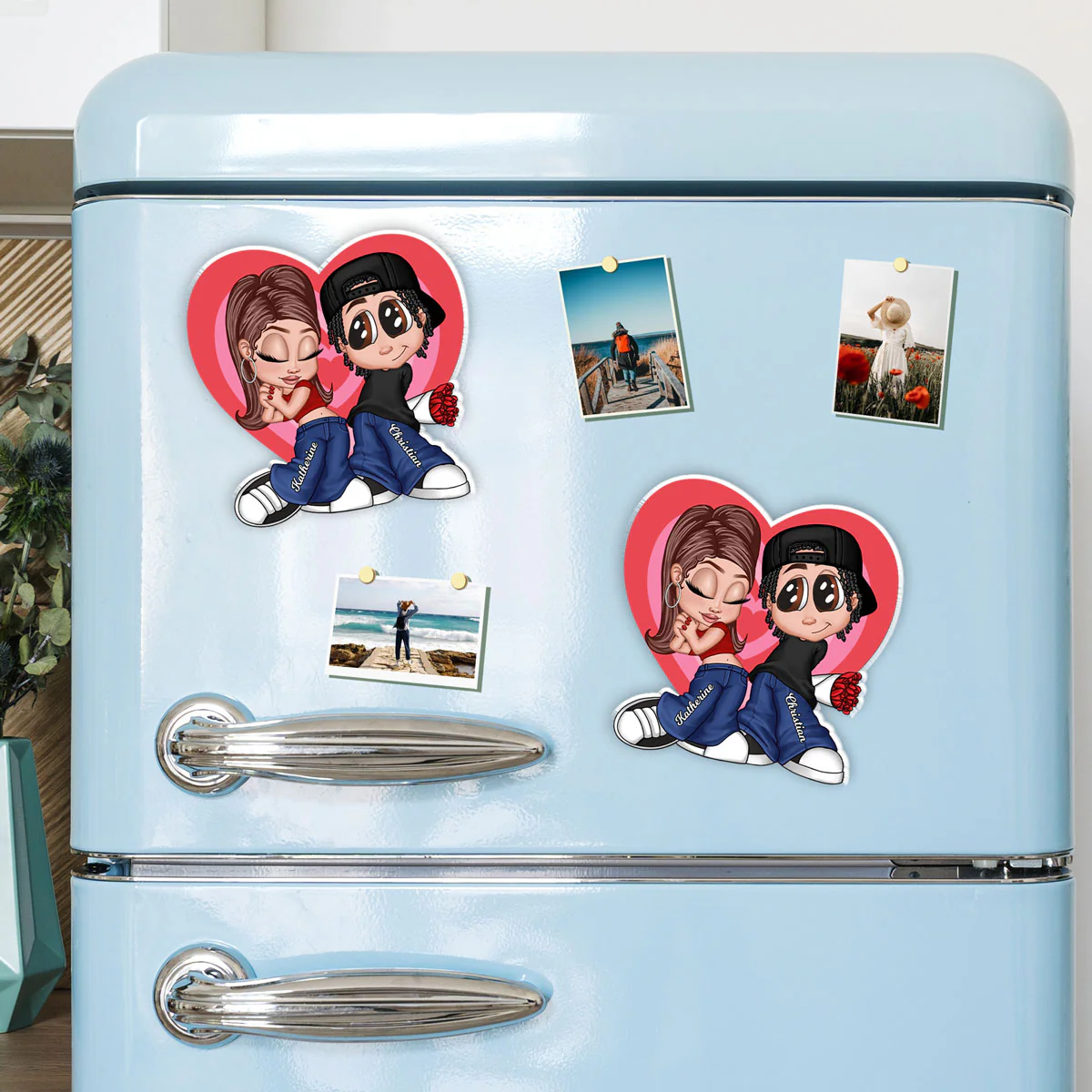 Y2K Couple Personalized Acrylic Fridge Magnet, Heartfelt Gift For Couple, For Him, For Her, Boyfriend, Girlfriend, Husband, Wife - Image 2