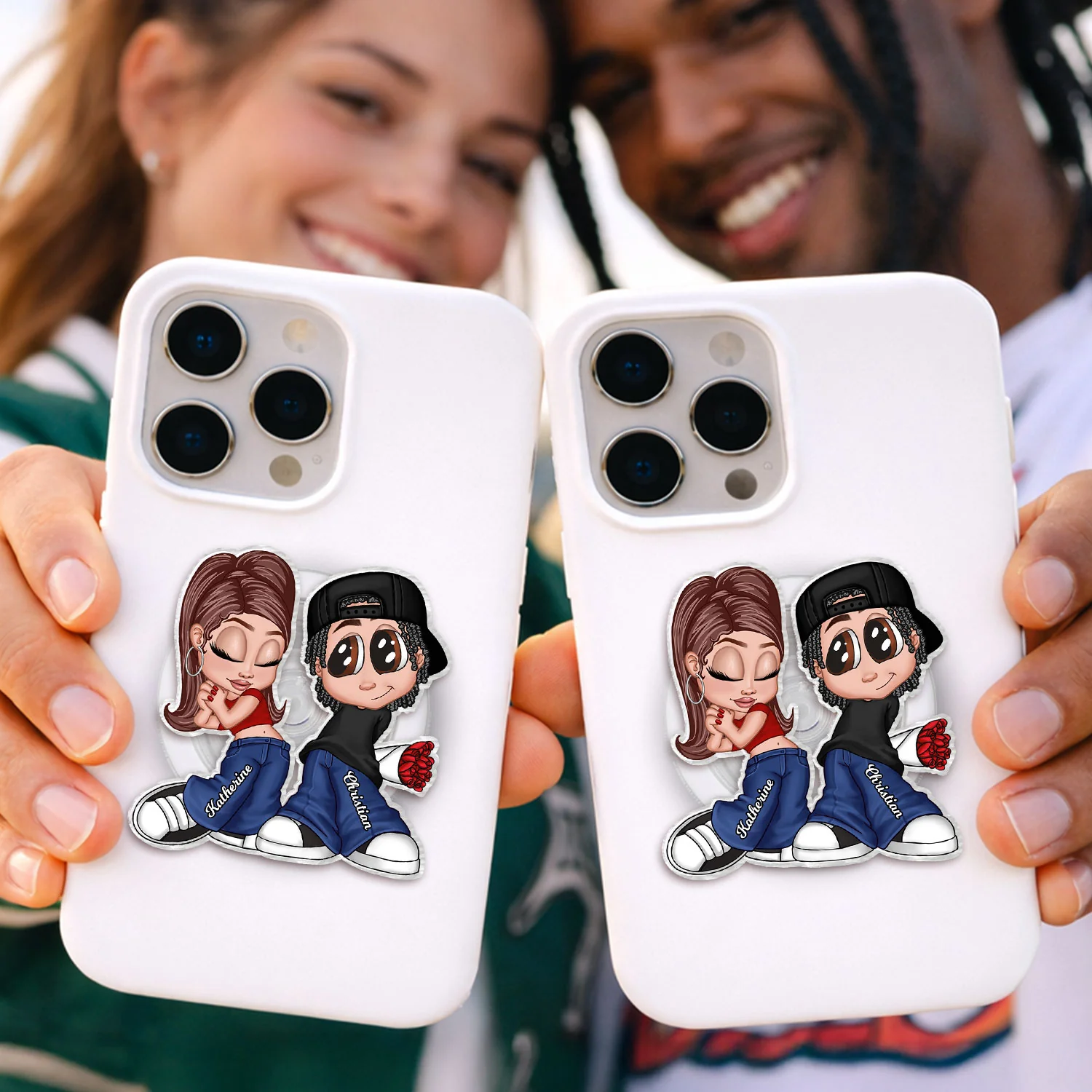 Y2K Couple - Personalized Acrylic Magnetic Phone Grip - Trendy Gift for Him, Gift for Her - Image 2
