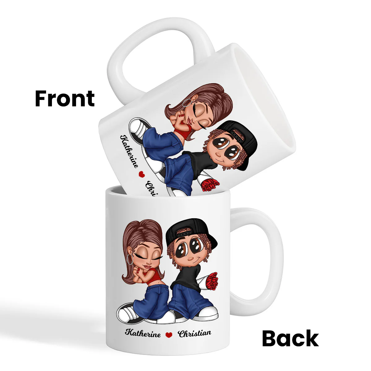 Y2K Couple Personalized Mug, Gift For Him, For Her - Image 3