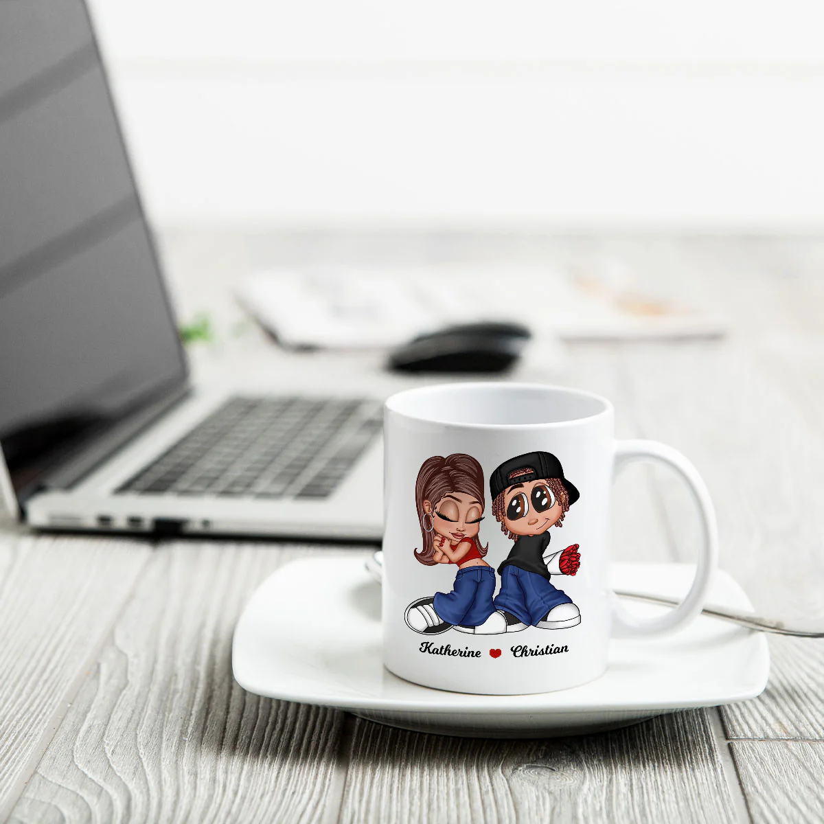 Y2K Couple Personalized Mug, Gift For Him, For Her - Image 4