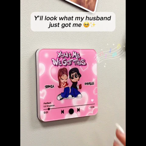 Y2K Couple Personalized Music Fridge Magnet, Heartfelt Gift For Couple, For Him, For Her, Boyfriend, Girlfriend, Husband, Wife - Image 2