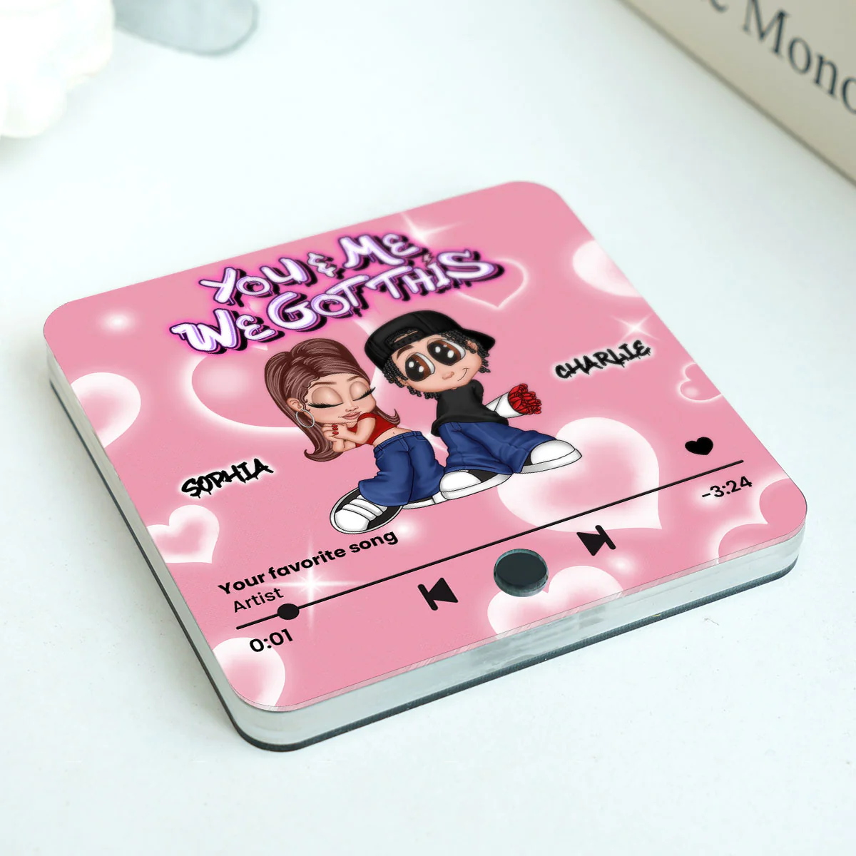 Y2K Couple Personalized Music Fridge Magnet, Heartfelt Gift For Couple, For Him, For Her, Boyfriend, Girlfriend, Husband, Wife - Image 4