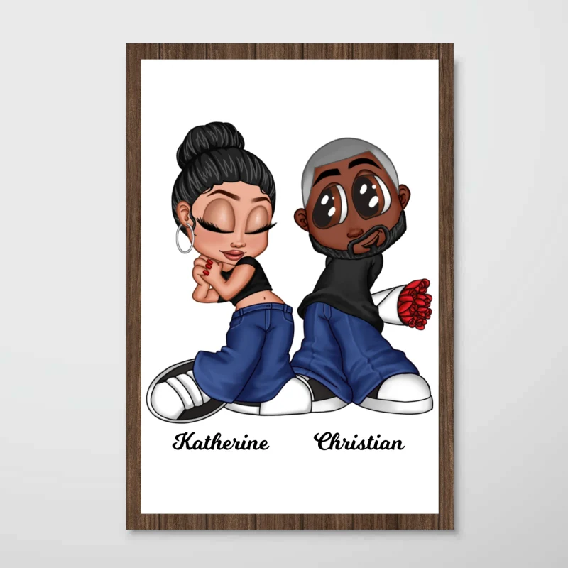 Y2K Couple Personalized Poster, Unique Valentine's Day Gift For Him, Gift For Her - Image 5