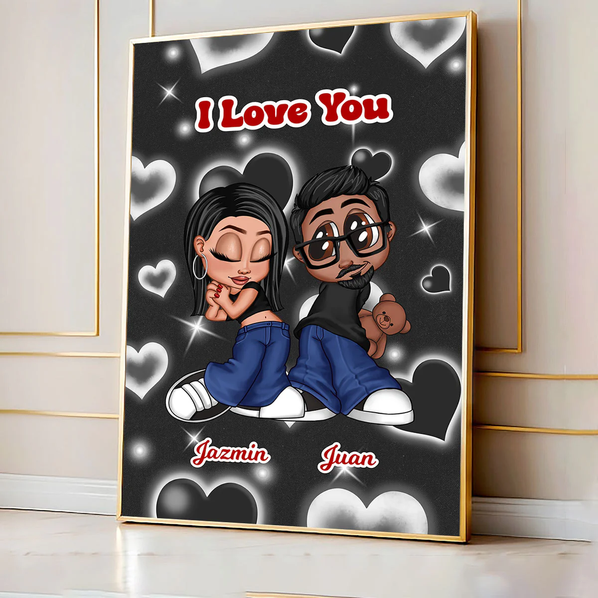 Y2K Couple Personalized Poster, Unique Valentine's Day Gift For Him, Gift For Her - Image 5