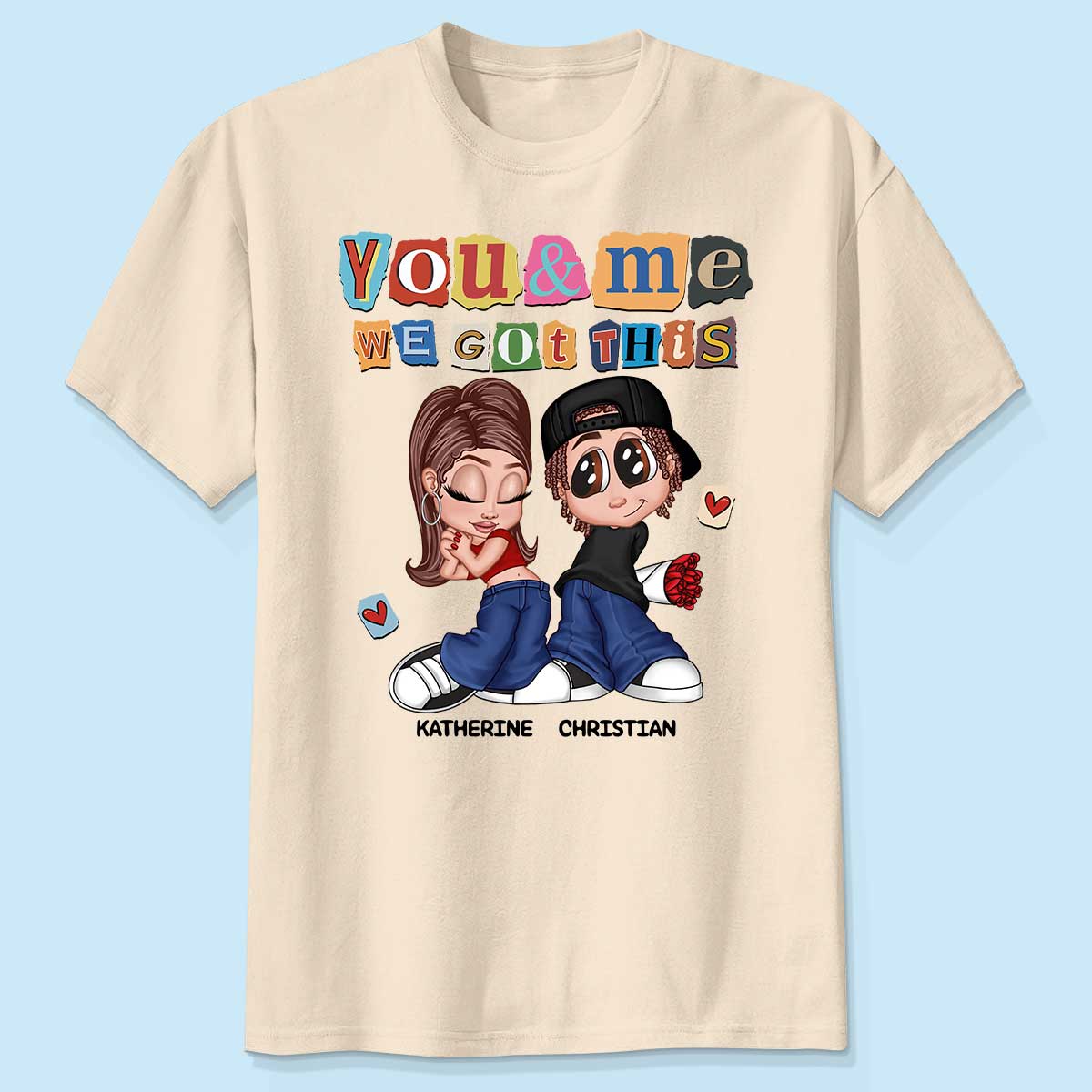 Y2K Couple Ransom Note Personalized Shirt, Gift For Him Gift For Her