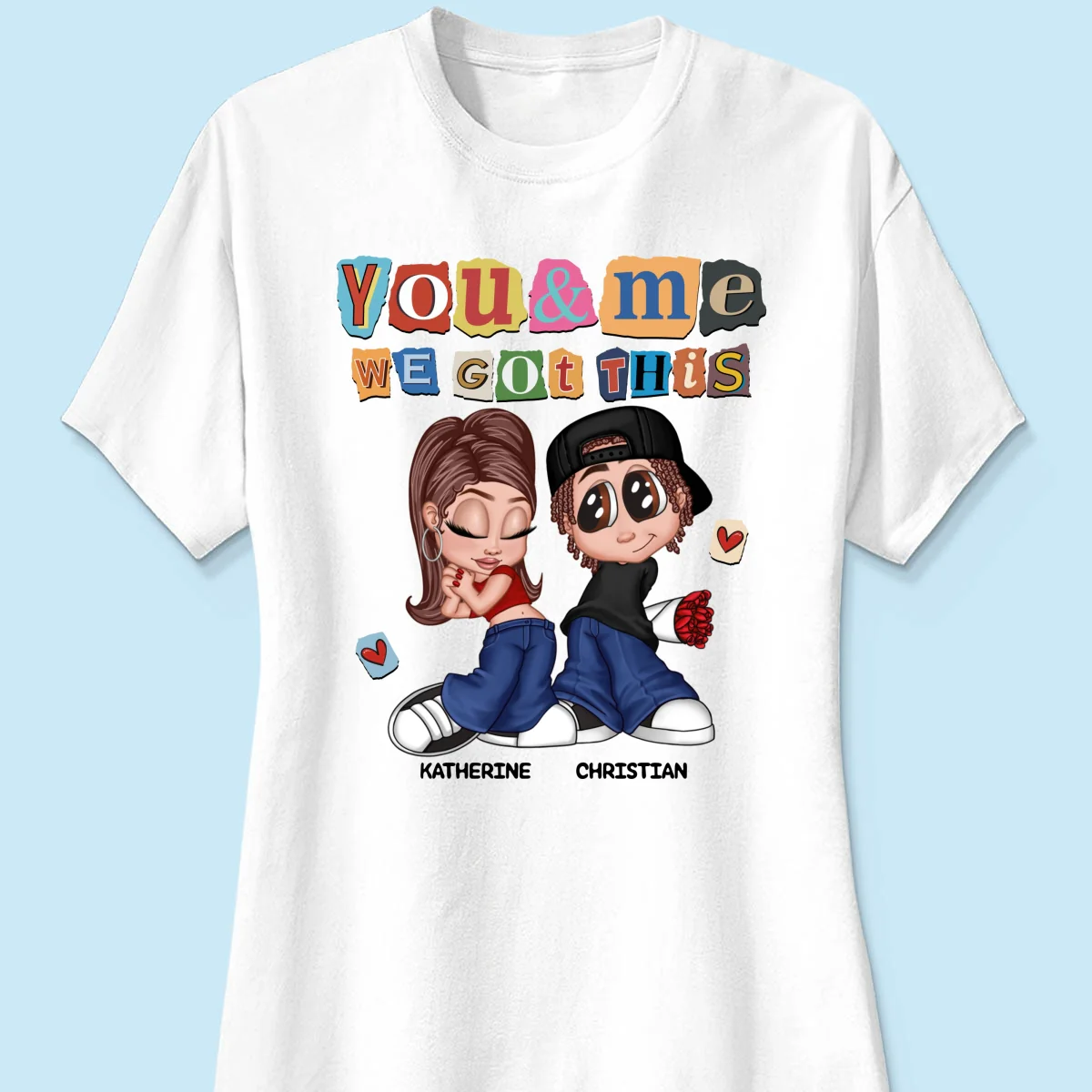 Y2K Couple Ransom Note Personalized Shirt, Gift For Him Gift For Her - Image 12