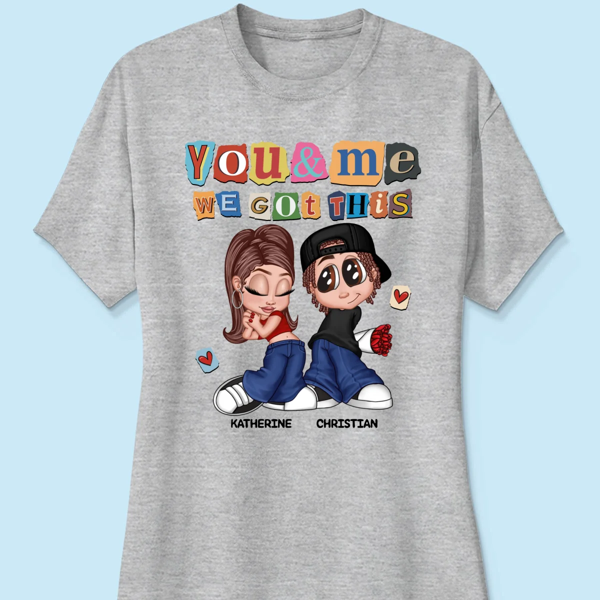 Y2K Couple Ransom Note Personalized Shirt, Gift For Him Gift For Her - Image 13