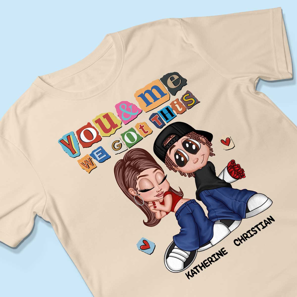 Y2K Couple Ransom Note Personalized Shirt, Gift For Him Gift For Her - Image 3