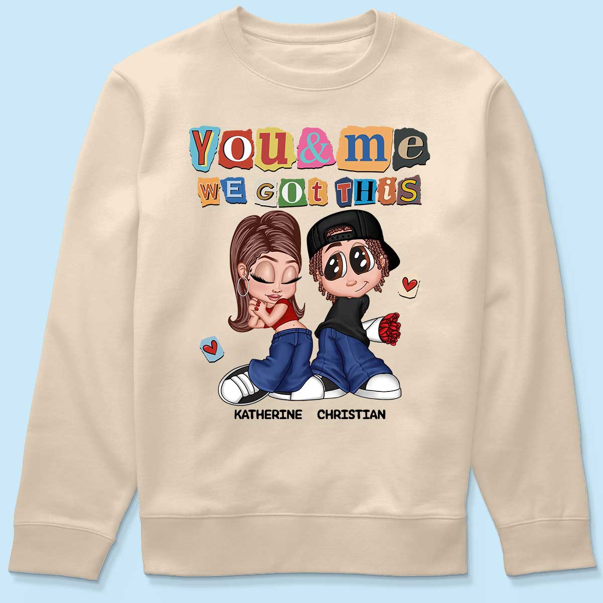 Y2K Couple Ransom Note Personalized Shirt, Gift For Him Gift For Her - Image 6