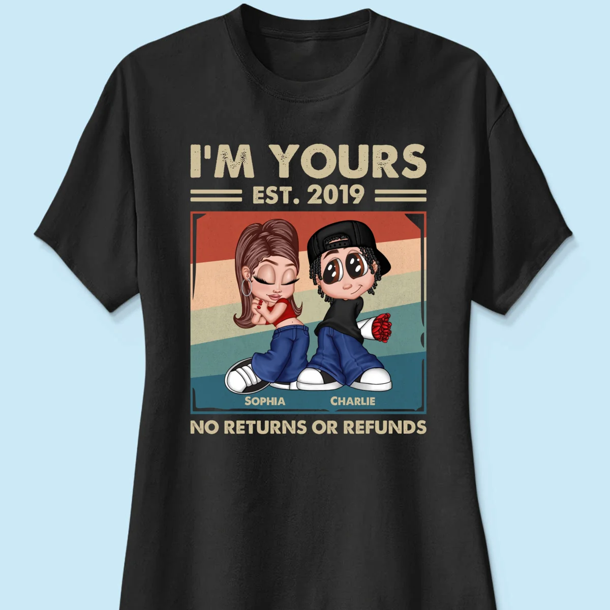 Y2K Couple Retro Frame Personalized Shirt, Gift For Him Gift For Her - Image 10