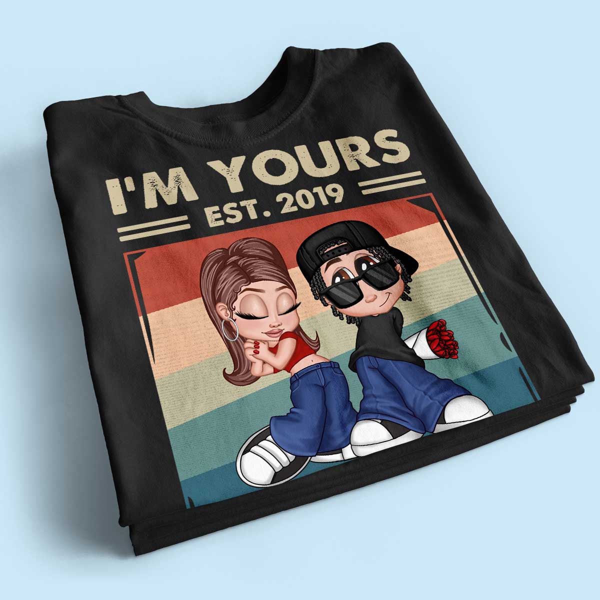 Y2K Couple Retro Frame Personalized Shirt, Gift For Him Gift For Her - Image 2
